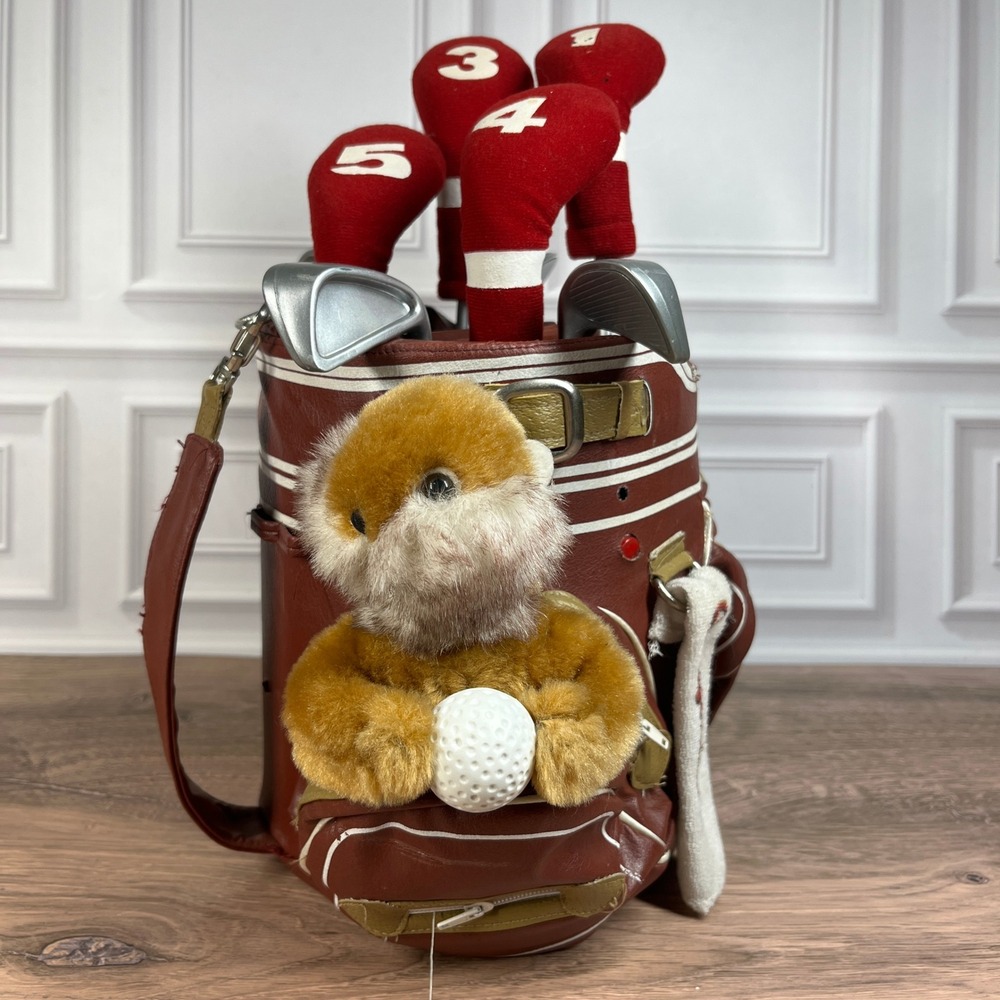 Warner Bros CaddyShack Gopher Animatronic Golf Bag 2000 Brown Red Tested Works